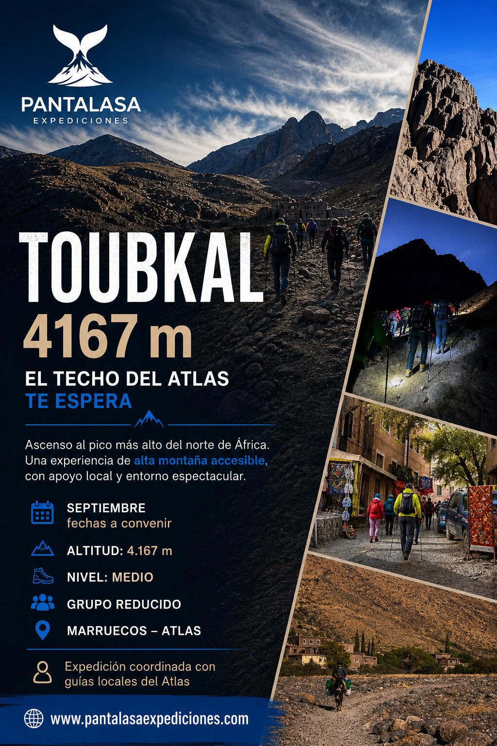 Cartel Ascensión al Toubkal (4.167 m)